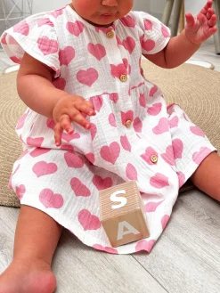 GATE Sukienka z bawełnianego muślinu|Dzieci Baby