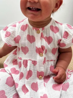 GATE Sukienka z bawełnianego muślinu|Dzieci Baby