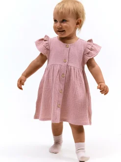 GATE Sukienka z bawełnianego muślinu|Dzieci Baby