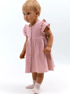 GATE Sukienka z bawełnianego muślinu|Dzieci Baby