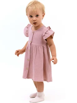 GATE Sukienka z bawełnianego muślinu|Dzieci Baby