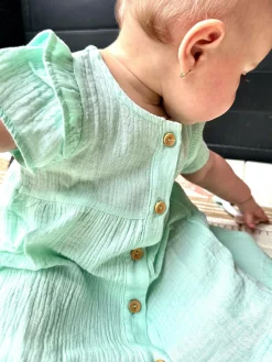 GATE Sukienka z bawełnianego muślinu|Dzieci Baby