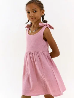 GATE Sukienka z bawełnianego muślinu|Dzieci Dziewczynki·Sukienki