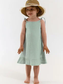 GATE Sukienka z bawełnianego muślinu|Dzieci Dziewczynki·Sukienki