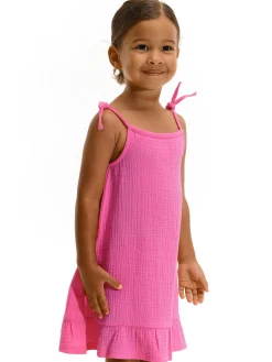 GATE Sukienka z bawełnianego muślinu|Dzieci Dziewczynki·Sukienki