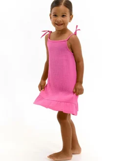 GATE Sukienka z bawełnianego muślinu|Dzieci Dziewczynki·Sukienki