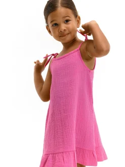 GATE Sukienka z bawełnianego muślinu|Dzieci Dziewczynki·Sukienki