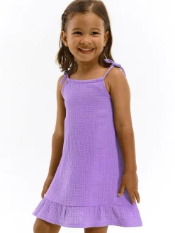 GATE Sukienka z bawełnianego muślinu|Dzieci Dziewczynki·Sukienki