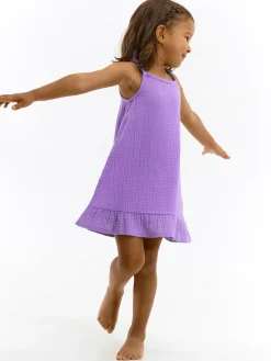 GATE Sukienka z bawełnianego muślinu|Dzieci Dziewczynki·Sukienki