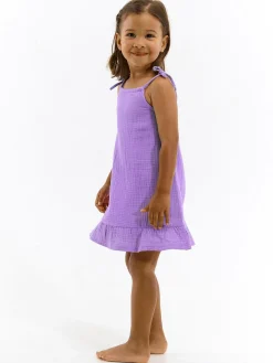 GATE Sukienka z bawełnianego muślinu|Dzieci Dziewczynki·Sukienki