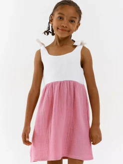 GATE Sukienka z bawełnianego muślinu|Dzieci Dziewczynki·Sukienki