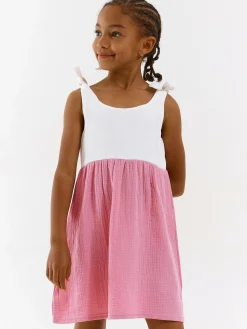 GATE Sukienka z bawełnianego muślinu|Dzieci Dziewczynki·Sukienki