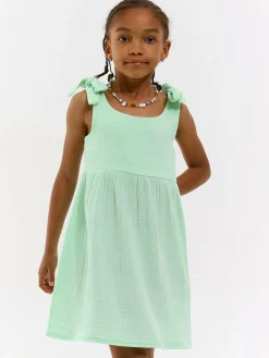 GATE Sukienka z bawełnianego muślinu|Dzieci Dziewczynki·Sukienki