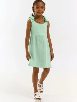 GATE Sukienka z bawełnianego muślinu|Dzieci Dziewczynki·Sukienki