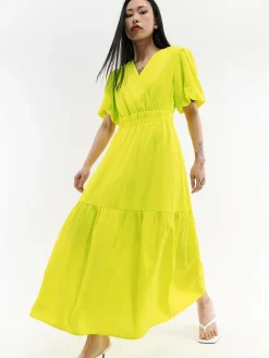 GATE Sukienka z bufiastymi rękawami| Kategorie·Sukienki