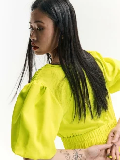 GATE Sukienka z bufiastymi rękawami| Kategorie·Sukienki