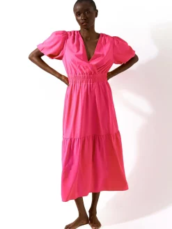 GATE Sukienka z bufiastymi rękawami| Kategorie·Sukienki