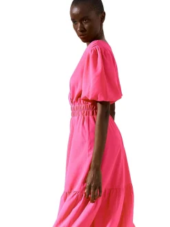 GATE Sukienka z bufiastymi rękawami| Kategorie·Sukienki