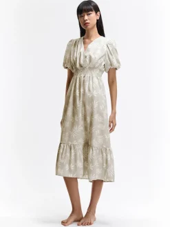 GATE Sukienka z bufiastymi rękawami| Kategorie·Sukienki