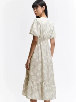 GATE Sukienka z bufiastymi rękawami| Kategorie·Sukienki