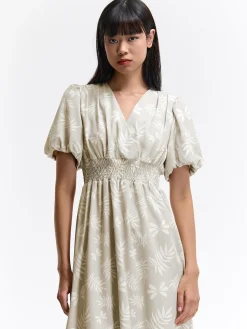 GATE Sukienka z bufiastymi rękawami| Kategorie·Sukienki