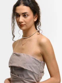 GATE Sukienka z domieszką lnu| Kategorie·Sukienki