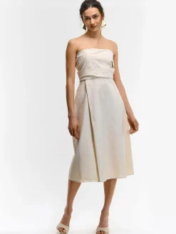 GATE Sukienka z domieszką lnu| Kategorie·Sukienki