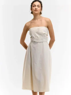 GATE Sukienka z domieszką lnu| Kategorie·Sukienki