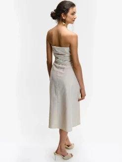 GATE Sukienka z domieszką lnu| Kategorie·Sukienki