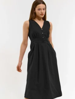 GATE Sukienka z domieszką lnu| Kategorie·Sukienki