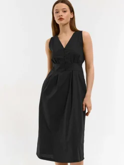 GATE Sukienka z domieszką lnu| Kategorie·Sukienki