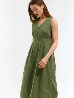 GATE Sukienka z domieszką lnu| Kategorie·Sukienki