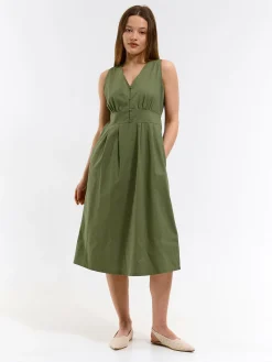 GATE Sukienka z domieszką lnu| Kategorie·Sukienki