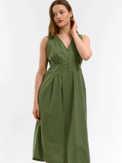 GATE Sukienka z domieszką lnu| Kategorie·Sukienki