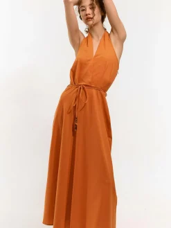 GATE Sukienka z domieszką lnu| Kategorie·Sukienki