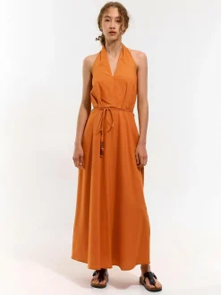 GATE Sukienka z domieszką lnu| Kategorie·Sukienki