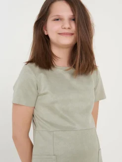 GATE Sukienka z imitacji zamszu dla dziewczyny|Dzieci Dziewczynki·Sukienki