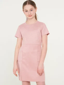 GATE Sukienka z imitacji zamszu dla dziewczyny|Dzieci Dziewczynki·Sukienki