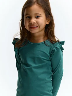 GATE Sukienka z kontrastową nicią i falbankami|Dzieci Dziewczynki·Sukienki