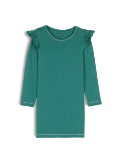 GATE Sukienka z kontrastową nicią i falbankami|Dzieci Dziewczynki·Sukienki