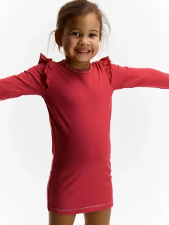 GATE Sukienka z kontrastową nicią i falbankami|Dzieci Dziewczynki·Sukienki