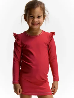 GATE Sukienka z kontrastową nicią i falbankami|Dzieci Dziewczynki·Sukienki