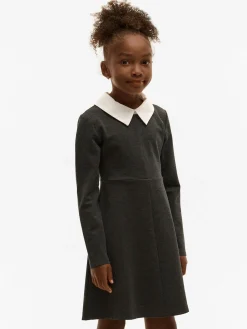 GATE Sukienka z kontrastowym kołnierzykiem|Dzieci Dziewczynki·Sukienki