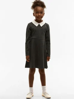 GATE Sukienka z kontrastowym kołnierzykiem|Dzieci Dziewczynki·Sukienki