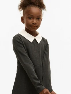 GATE Sukienka z kontrastowym kołnierzykiem|Dzieci Dziewczynki·Sukienki