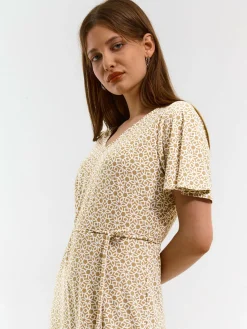 GATE Sukienka z krótkim rękawkiem i nadrukiem| Kategorie·Sukienki