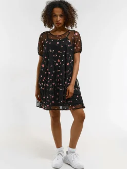 GATE Sukienka z kwiatowym haftem| Kategorie·Sukienki