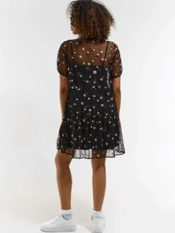 GATE Sukienka z kwiatowym haftem| Kategorie·Sukienki