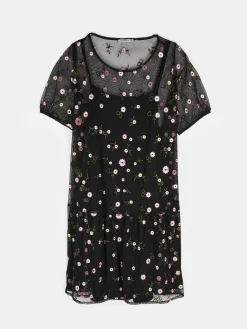 GATE Sukienka z kwiatowym haftem| Kategorie·Sukienki