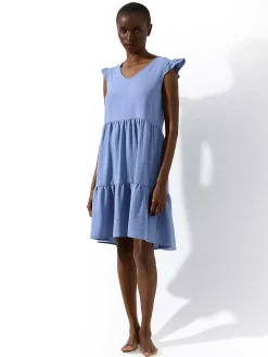 GATE Sukienka z marszczonymi rękawami| Kategorie·Sukienki